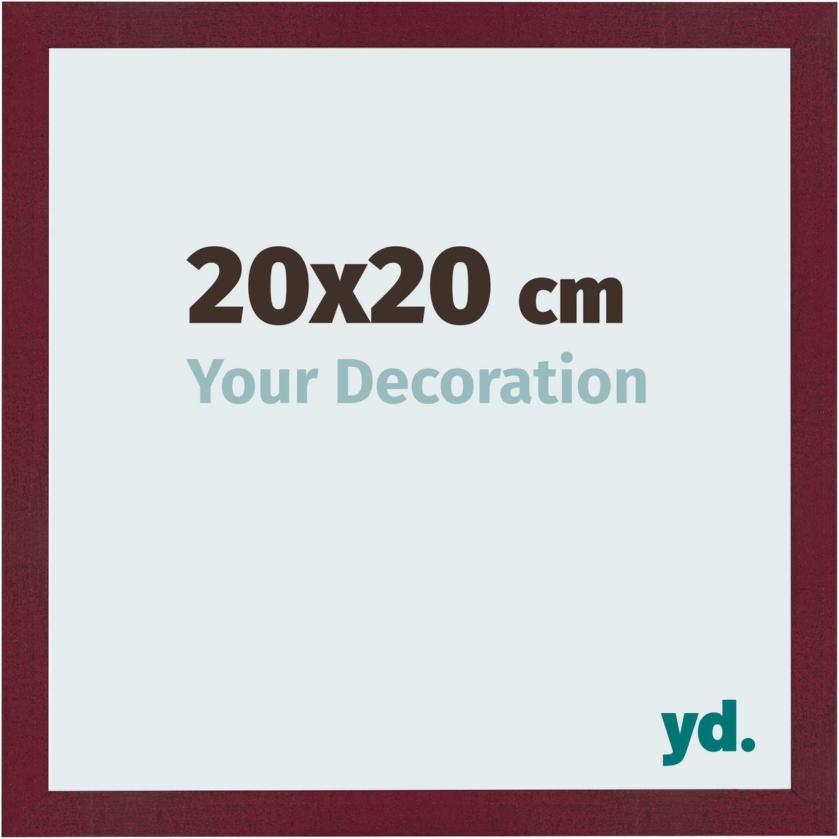 Your Decoration - Fotolijst 20x20 cm - MDF - Wijnrood Geveegd - Bologna