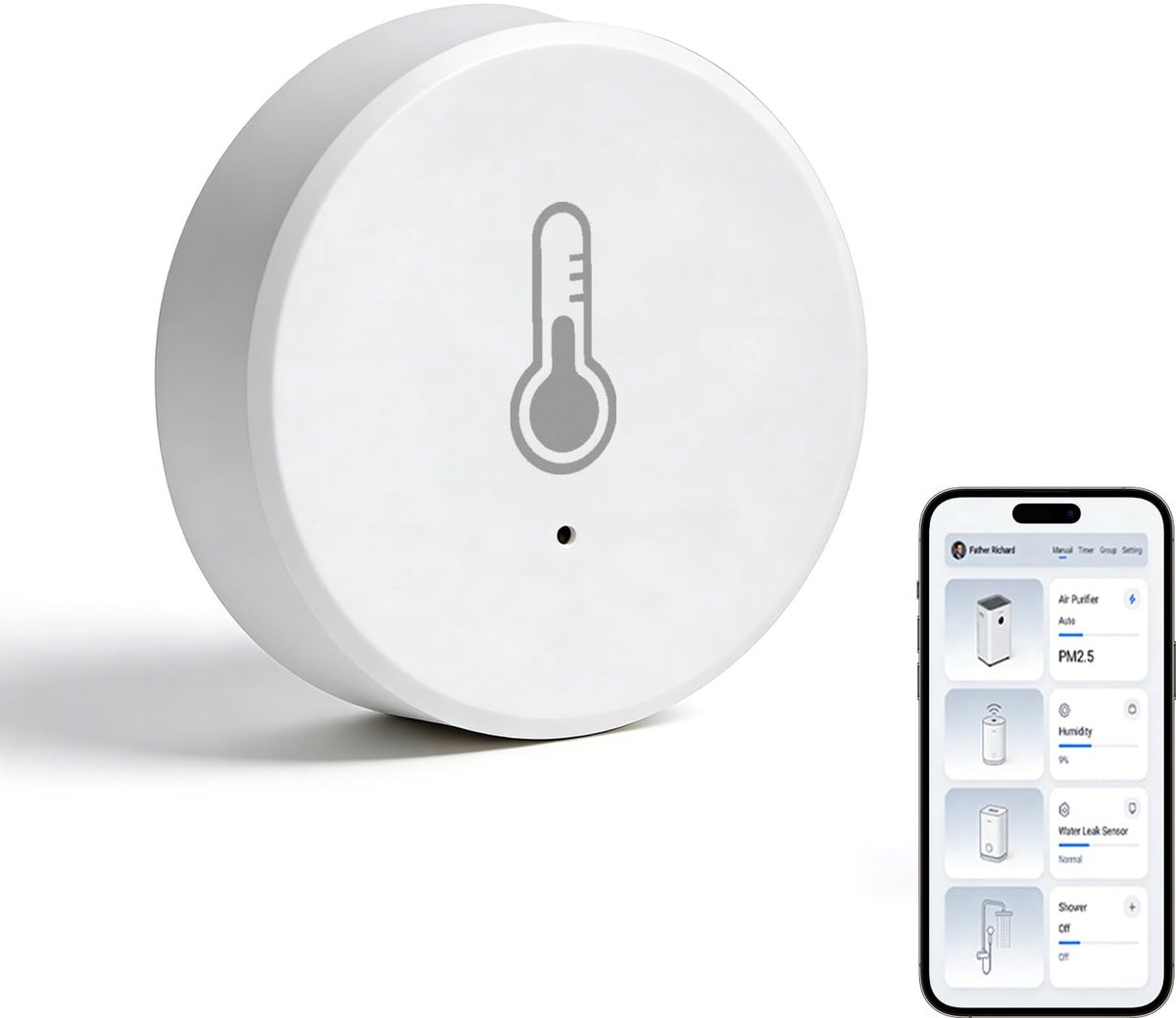 SnelShoppen - Zigbee Temperatuur en Vochtigheidssensor - Slimme Thuis Monitor - Compatibel met Home Assistant en Zigbee2mqtt - Betrouwbare Huismetinge