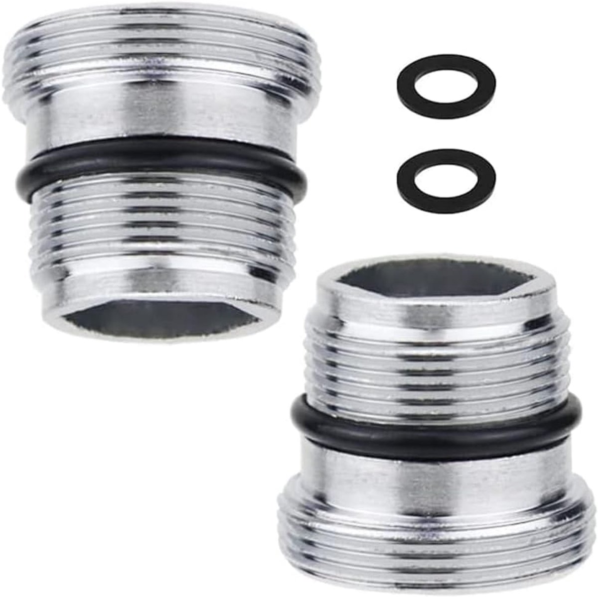 SnelShoppen - 2pcs M18.5 naar M22 Kraanadapter - Messing Wateraansluitingen voor Aerators, Waterfilters en Meer - Duurzaam en Corrosiebestendig
