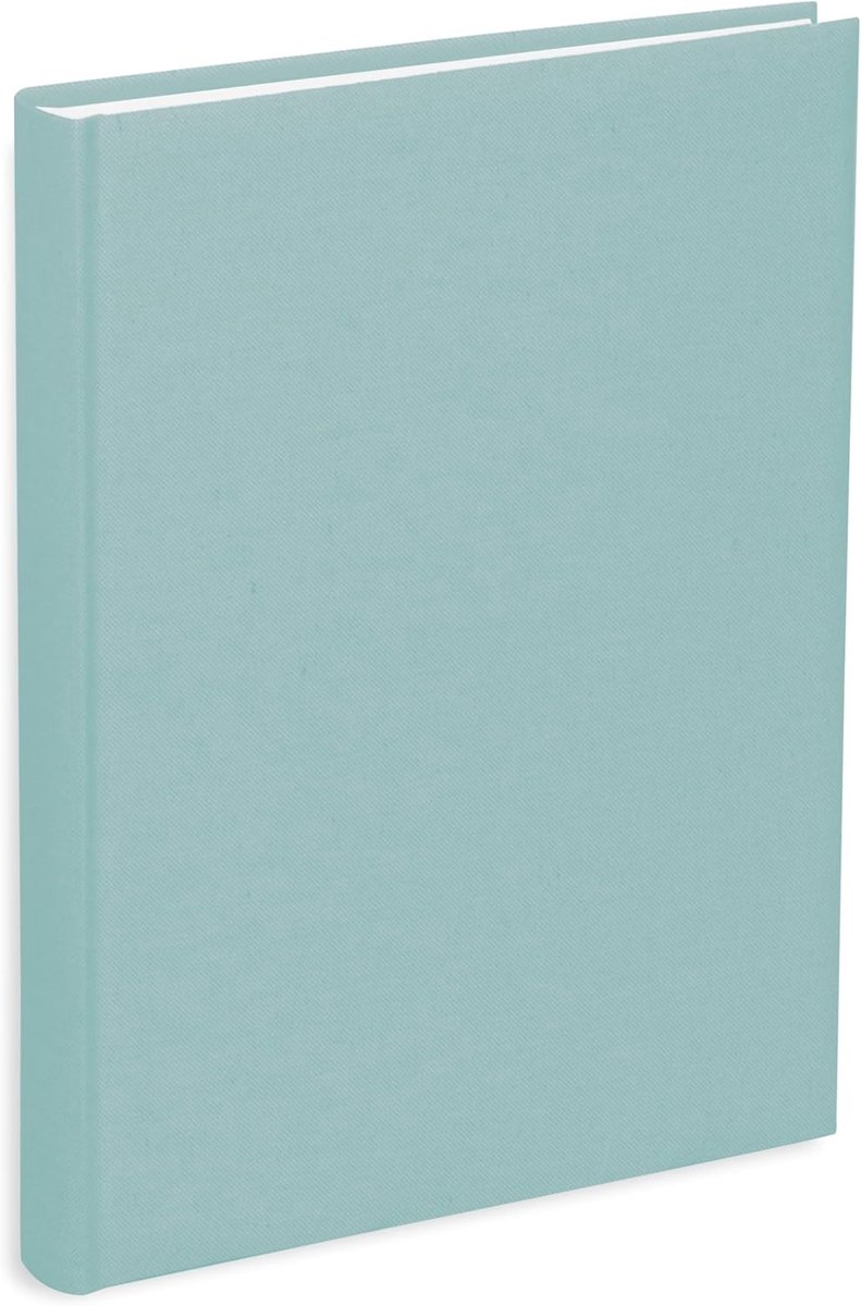SnelShoppen - Fotoalbum met Compartimenten 21x28 cm voor 200 Foto's 13x18 cm - Aquamarine Katoenen Kaft - Perfect voor Feesten, Herinneringen en Kinde