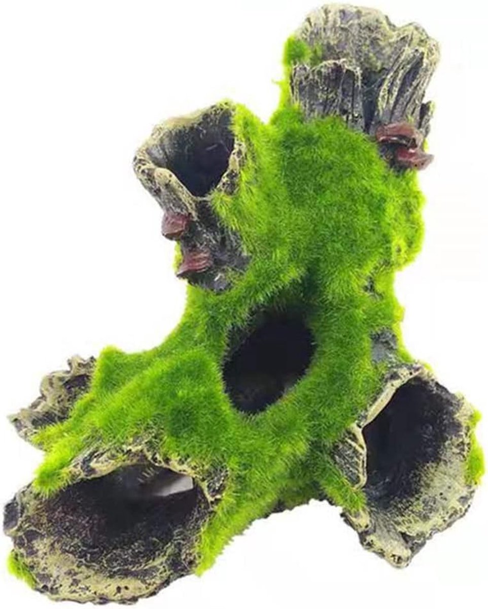 SnelShoppen - Aquarium Resin Hollow, Houten Boomstronk Cave Decoratie voor Kleine Garnalen en Vissen, 20cm, Natuurlijke Kleur, Ideaal voor Aquarium Ve