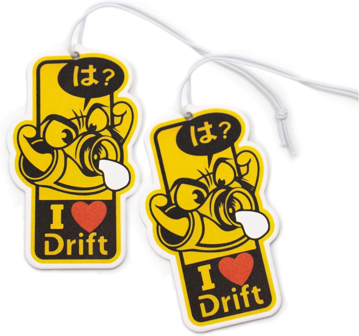 SnelShoppen - Set van 2 Auto Luchtverfrissers, Geurboom, Tuning voor Auto, Geurdispenser, Luchtverfrisser met Grappige Hangdecoratie (127 Love Drift)