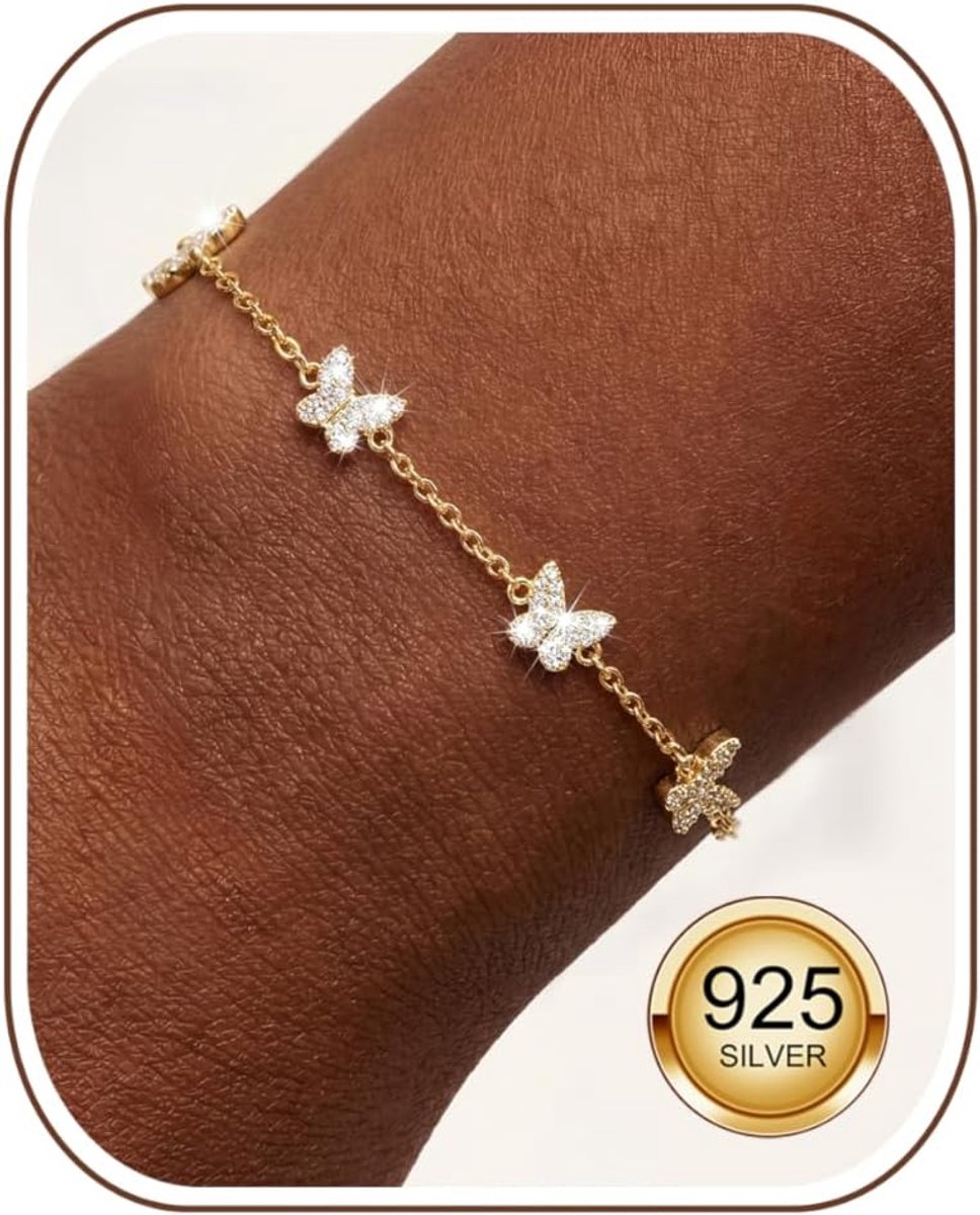 Thijox - Delicate Gouden en Zilveren Armbanden voor Dames, Modieuze Stapelbare Kettingarmbanden, Waterdichte Lichaamssieraden, Gouden Bedelarmbanden,