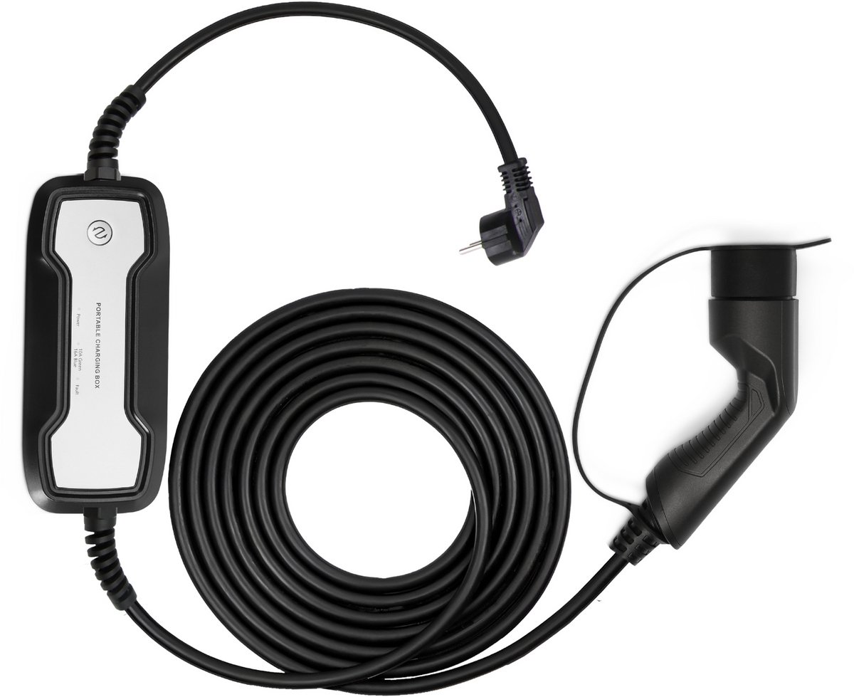 Besen Mobiele Thuislader voor EV - Type 2 Mennekes - 16A 1 fase (3.7 kW) - 10 meter - instelbaar 10A en 16A