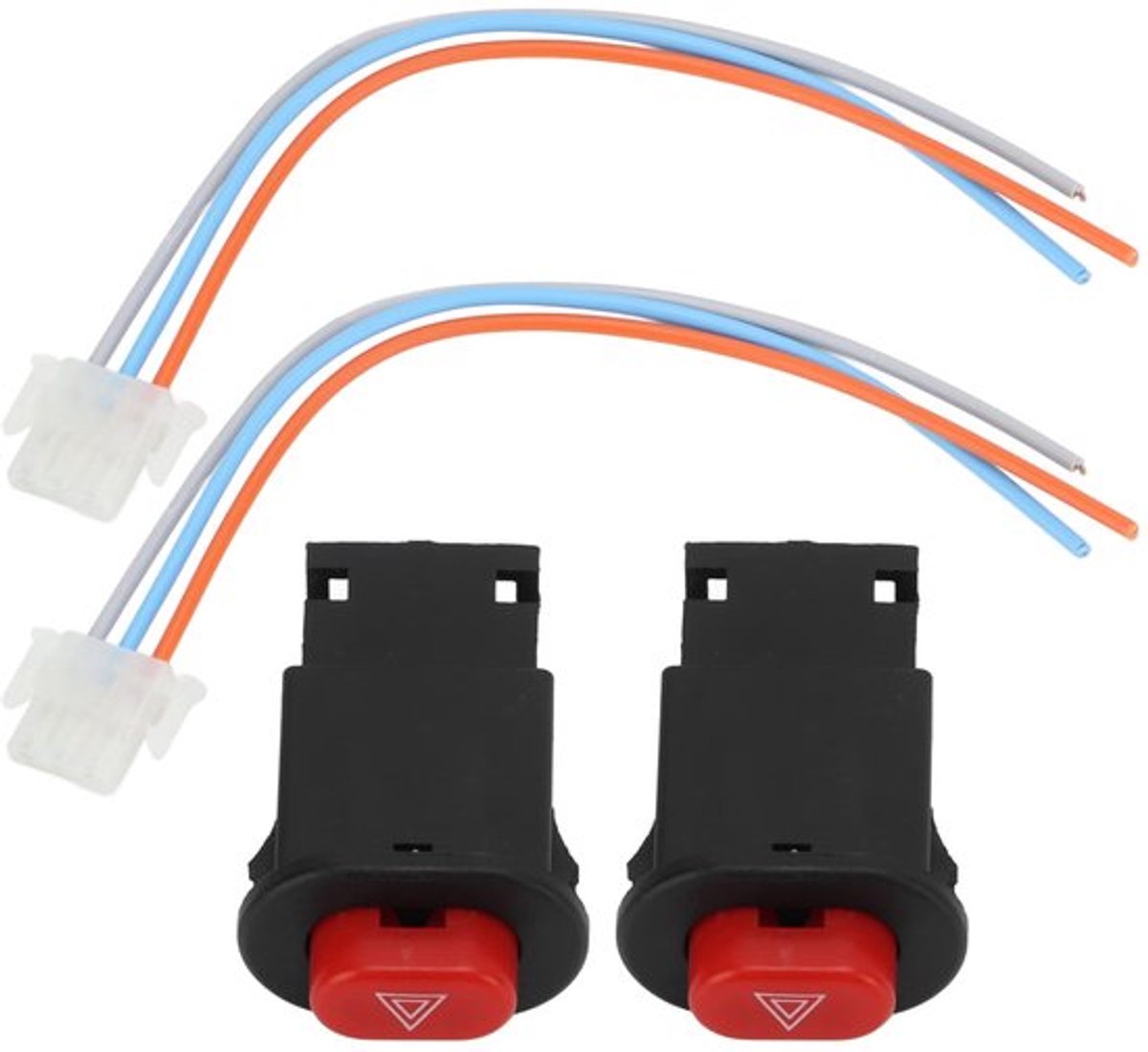 Alarmlichtschakelaar, plastic dubbele flits waarschuwing controller waarschuwingslichtschakelaar voor motorfiets scooter: