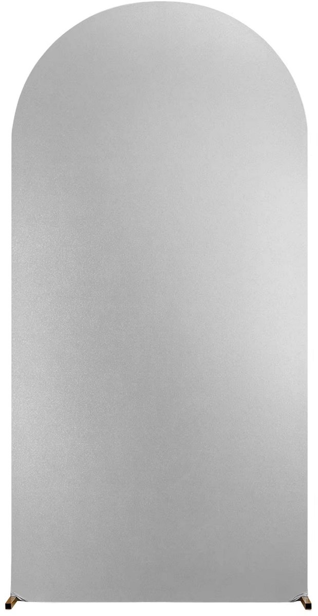 Zilveren Boog Achtergrondhoes 120cm - Zilver Polyester - voor feest en fotografie - Transparant 16 x 12 cm