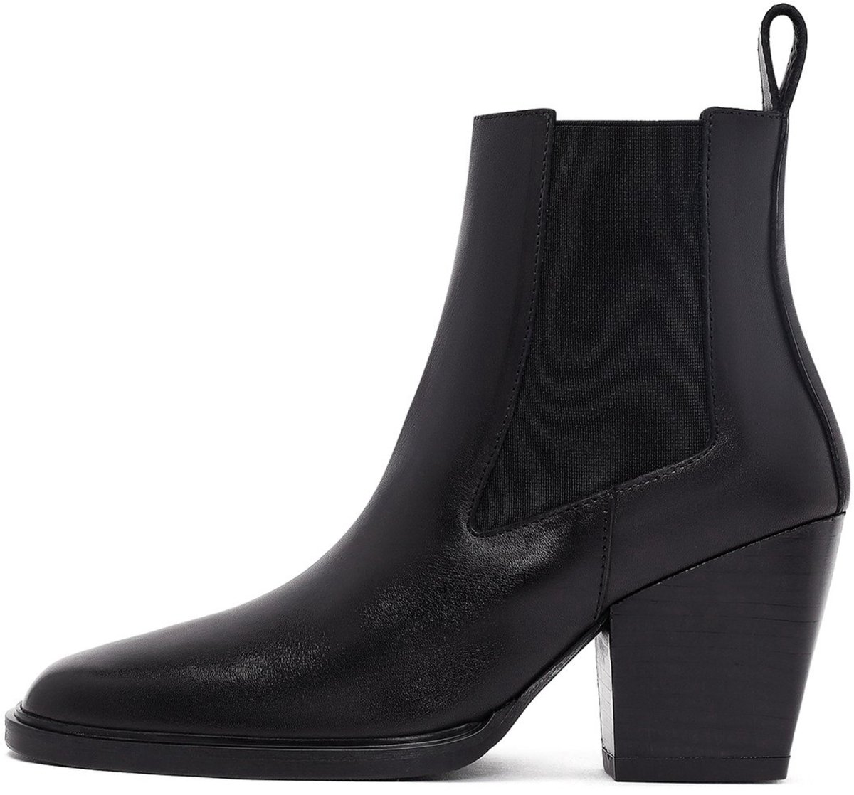 DERIMOD Heeled Ankle Boots Leather Heeled Ankle Boots