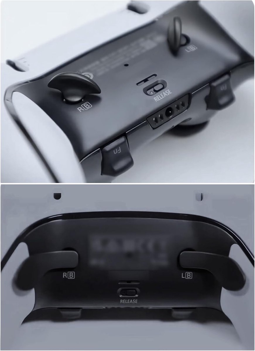 SnelShoppen - Terug Peddels voor PS5 Edge Controller Vervanging Metalen Achterknoppen 4 STKS Rood - Hoogwaardige Roestvrij Staal Accessoires
