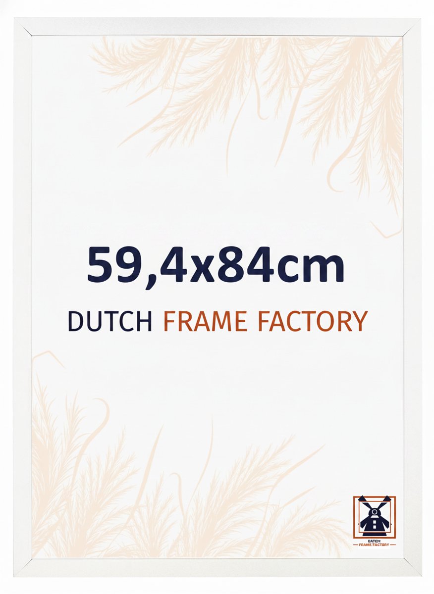 Fotolijst A1 59,4x84 cm - MDF - Wit Hoogglans - Benno