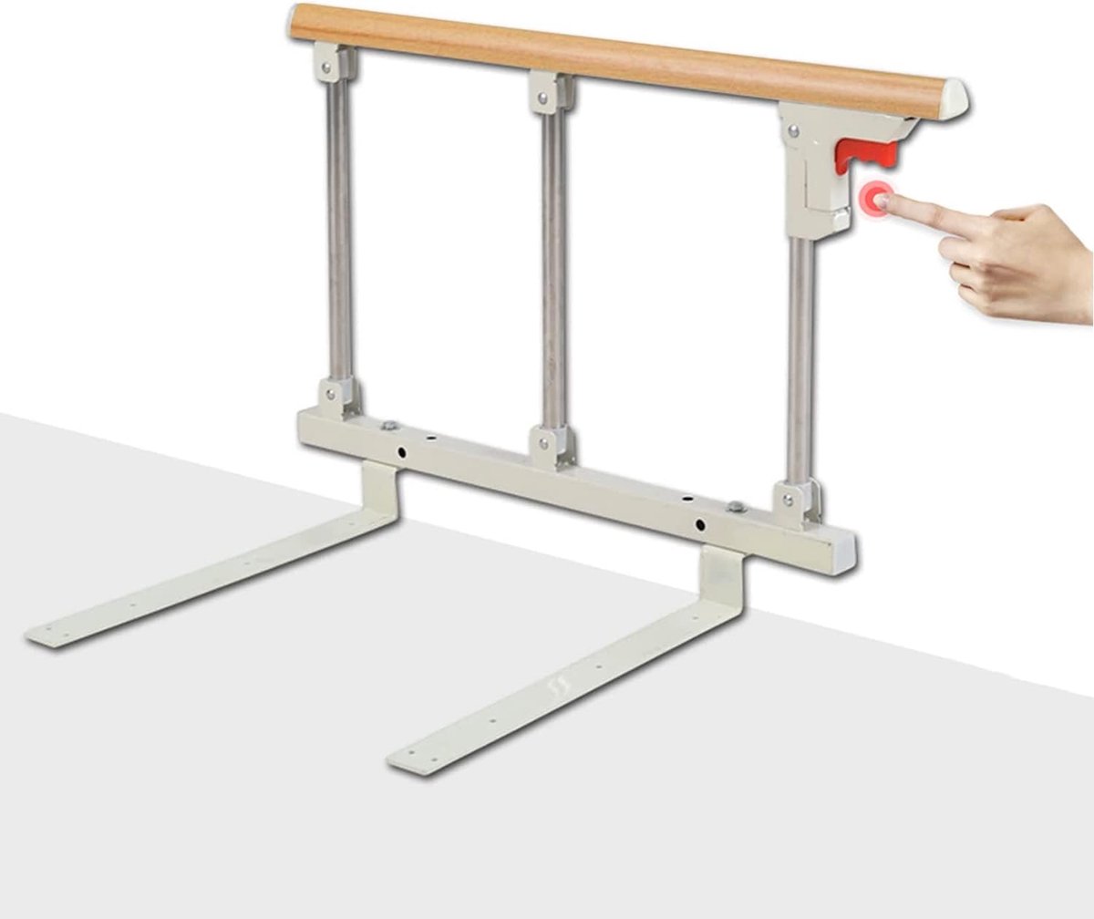 SnelShoppen - Bed Rail voor Senioren en Volwassenen - Vouwbare Bedbeveiliging - Veiligheidsreling - Stabiele Metalen Steun met Handgreep - 70 x 40 cm