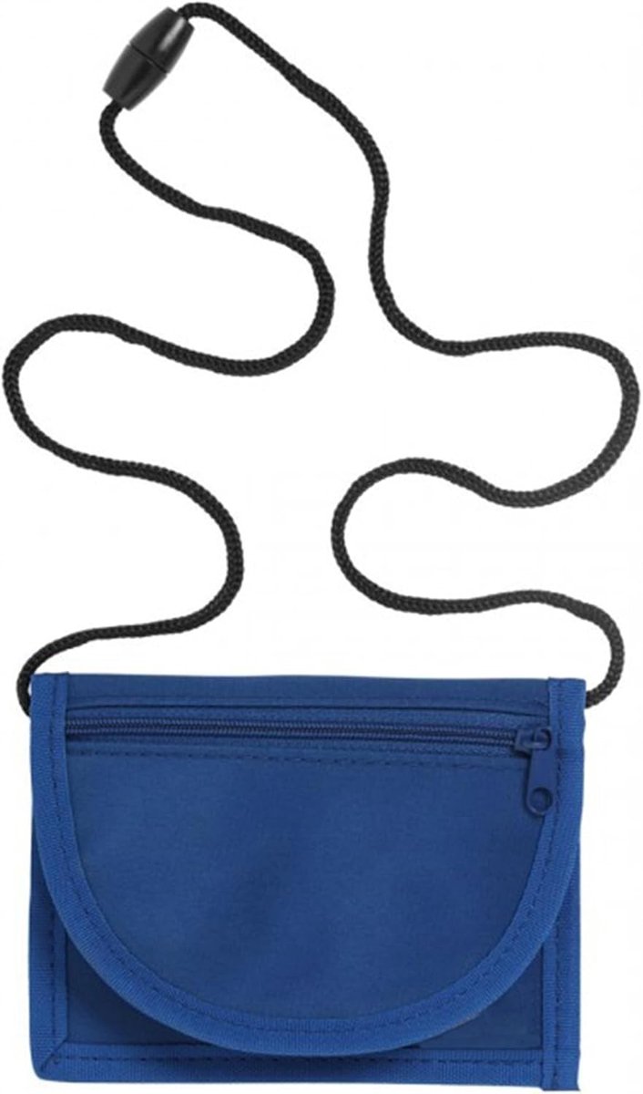 SnelShoppen - Kinderportemonnee voor jongens en meisjes, hangende portemonnee met venster voor buskaart, veilige klittenbandsluiting, casual, Boyal Bl