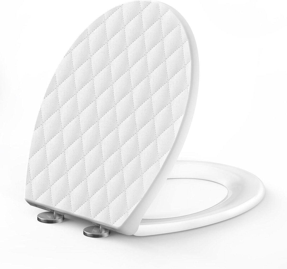 WC-bril - Toiletdeksel - Badkamer vernieuwen - Softclose & snelsluiting - 446 x 371 cm - Wit