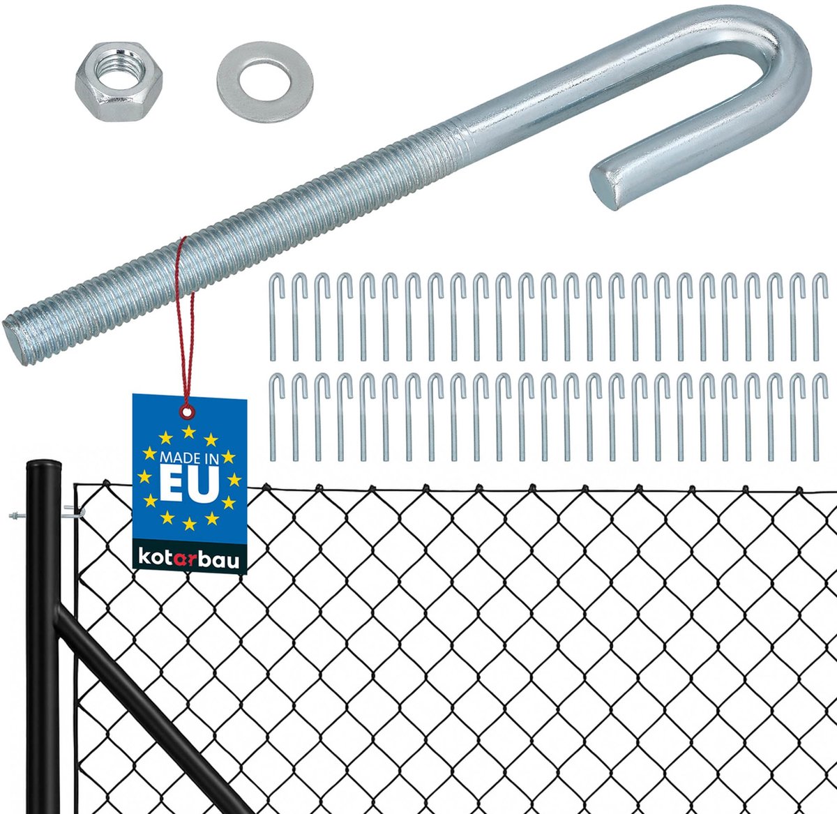 KOTARBAU 50 Stuks Draadspanner van Verzinkt Staal M10, Kabelspanner, Hekspanners