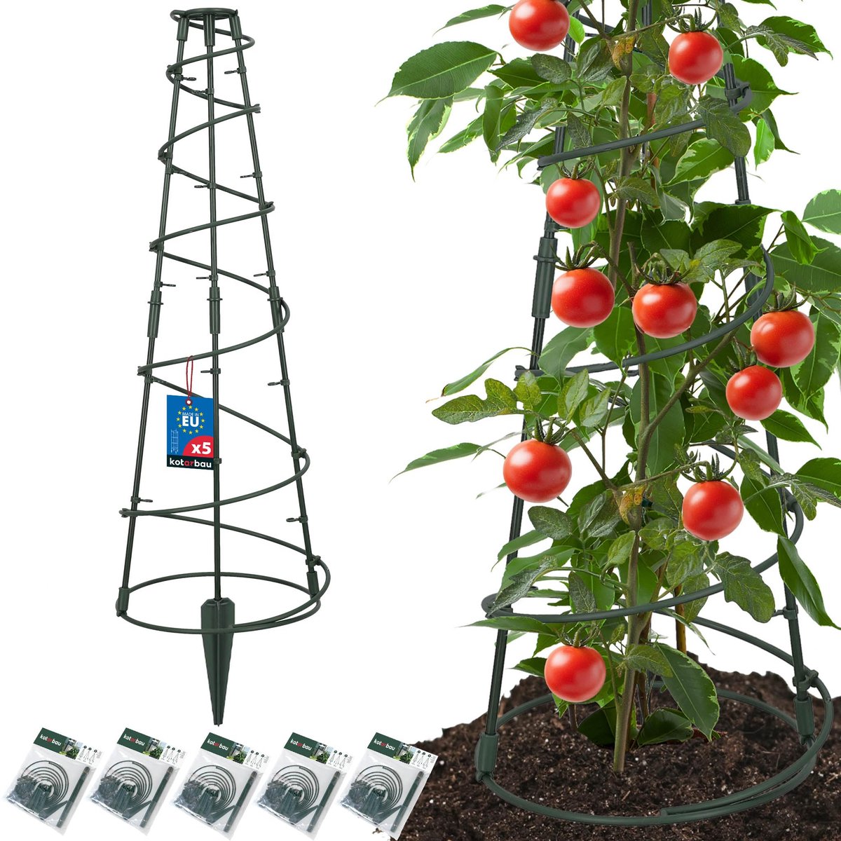 KOTARBAU 5 Stuks Plantensteun, Trellis voor Klimplanten, Plant Trellis Ø 25cm