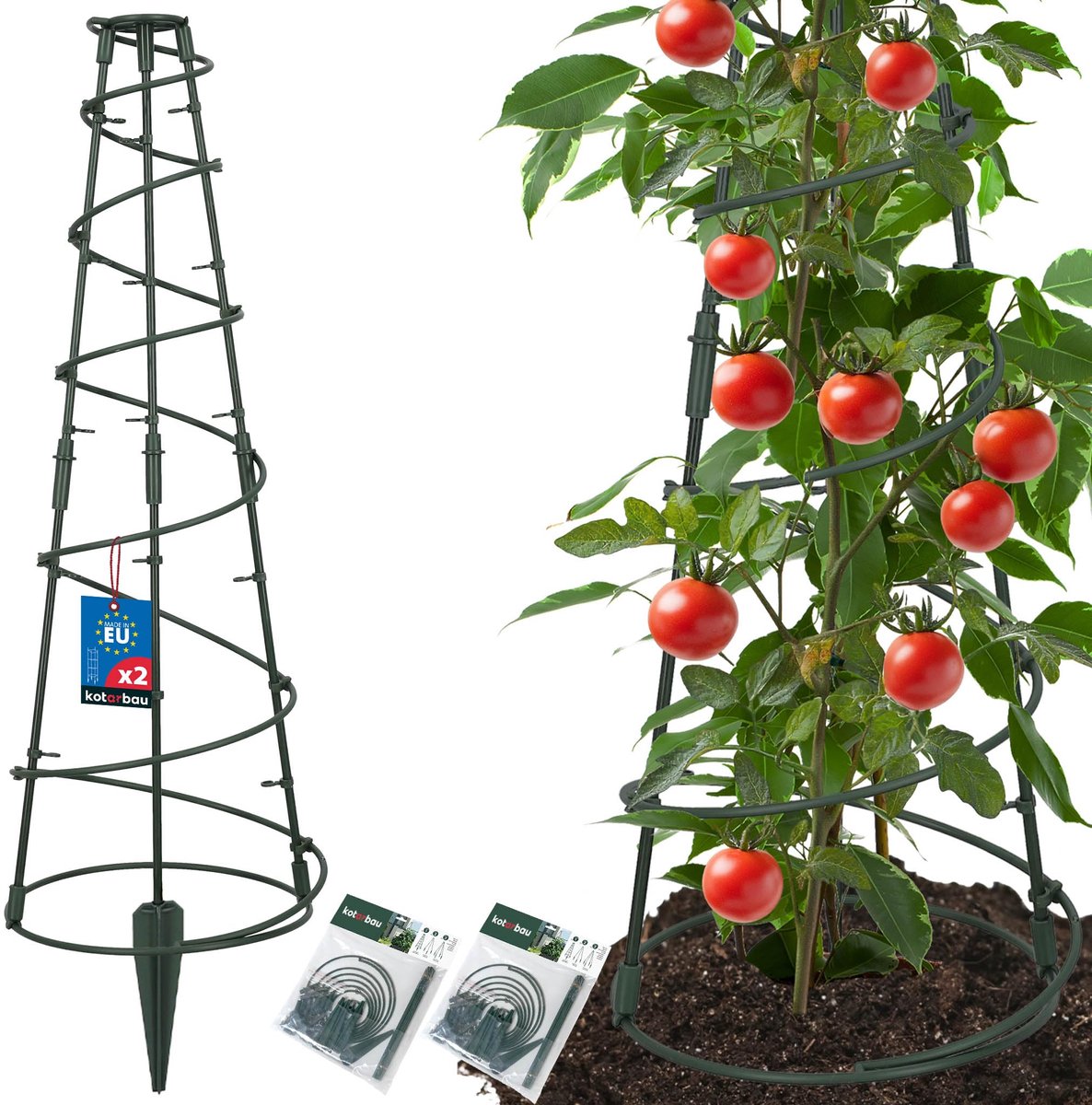 KOTARBAU 2 Stuks Plantensteun, Trellis voor Klimplanten, Plant Trellis Ø 25cm