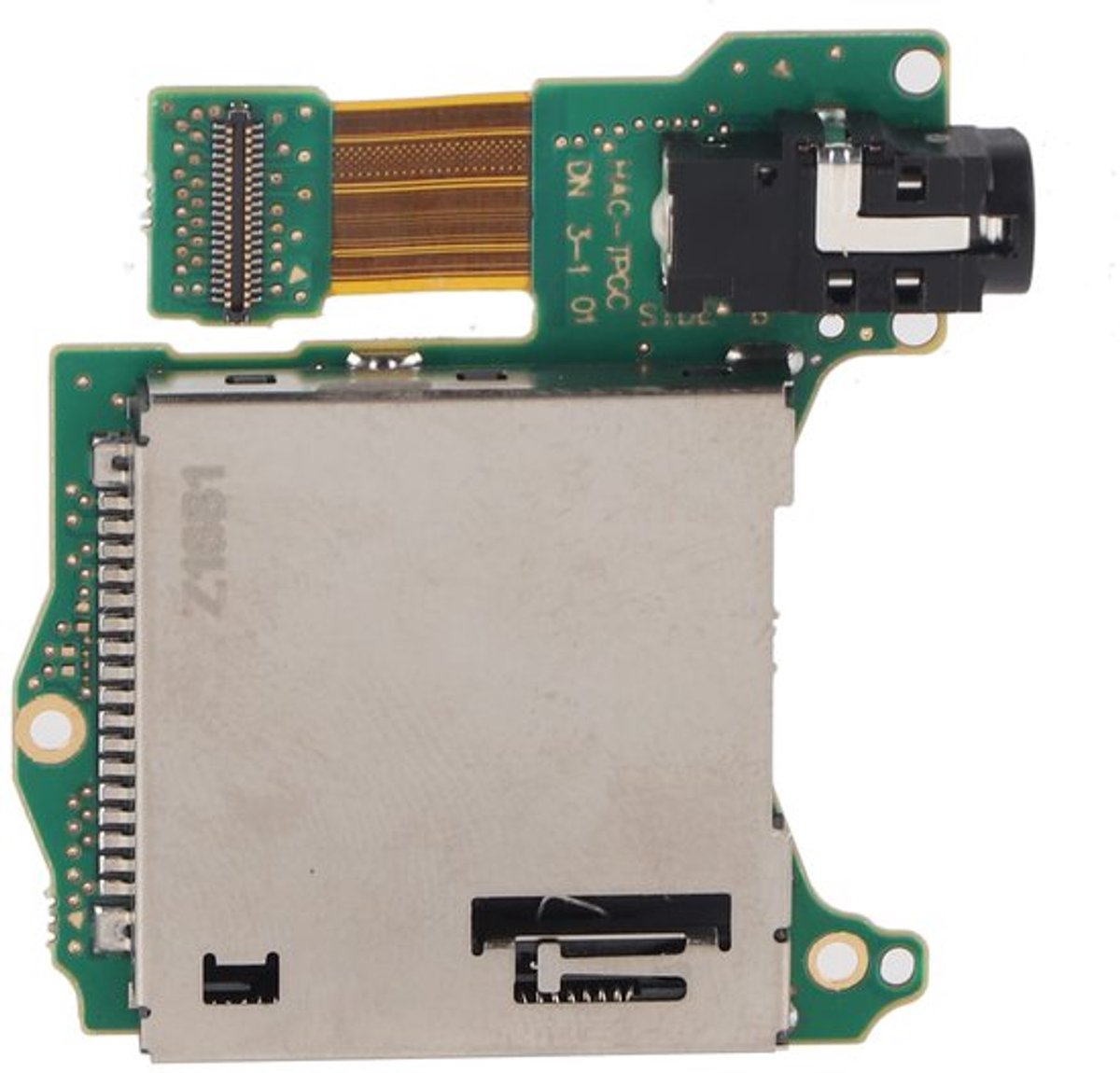 Speelcartridge slot, metalen host kaartslot + ABS, cartridge houder, hoofdtelefoon jack, voor switch console