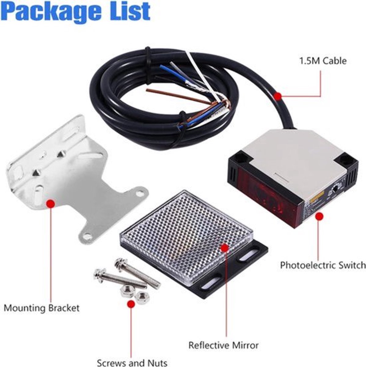 Foto-elektrische schakelaar sensor spiegelreflectie AC 90-250V 3A E3JK-R4M1 voor regionale stabiliteit en zelfdiagnose