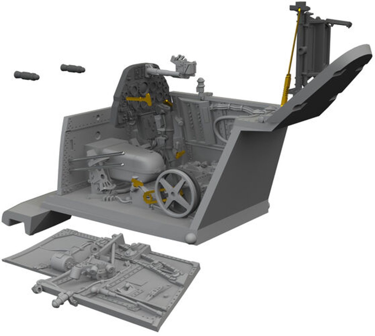 Eduard Modelbouwdecoratie - 672459 PRINT - Cockpit voor Messerschmitt Bf-109 K-4 Resin onderdeel