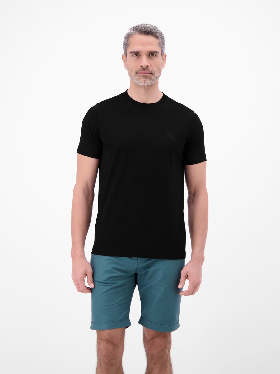 LERROS T-shirt van Cool & Dry-materiaal , Maat: XL , Kleur: BLACK , 75% katoen, 25% polyester
