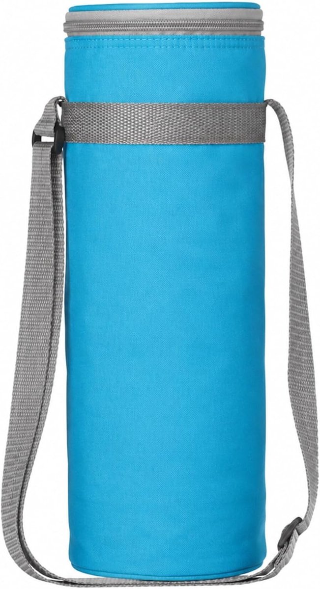 Koelrugtas - Blauw - 11,5 x 35 cm - Polyester Koeltas voor Flessen tot 1,5 Liter - Voor Outdoor en Reizen