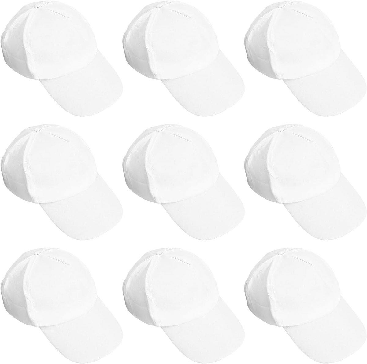 Set van 20 Decoratieve Caps voor Kinderen - Ongefinished voor Schilderen, Carnaval en Creatieve Activiteiten - Ideaal voor Buiten en Knutselen