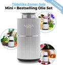 Rosé gouden, geribbelde Aroma diffuser met 3 geurolieflesjes, bloemen en fruit. Zomer sale.