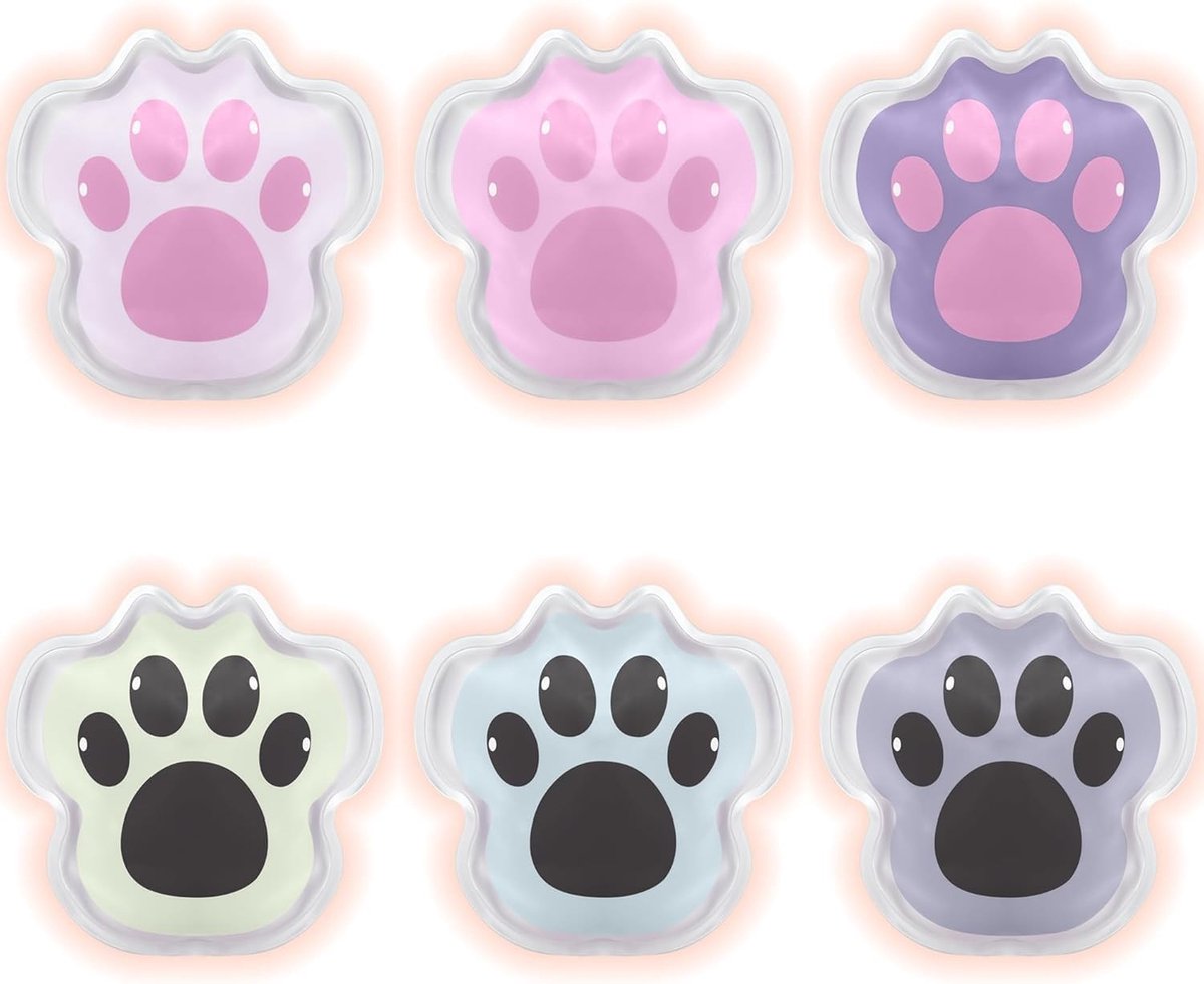 Solidchoice - Set van 6 Herbruikbare Handwarmers met Pootjes Design voor Kinderen