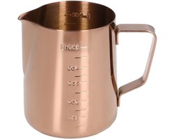 Roze Gouden Melkopschuimer Pitcher voor Latte Art, Cappuccino en Koffie Creaties van RVS