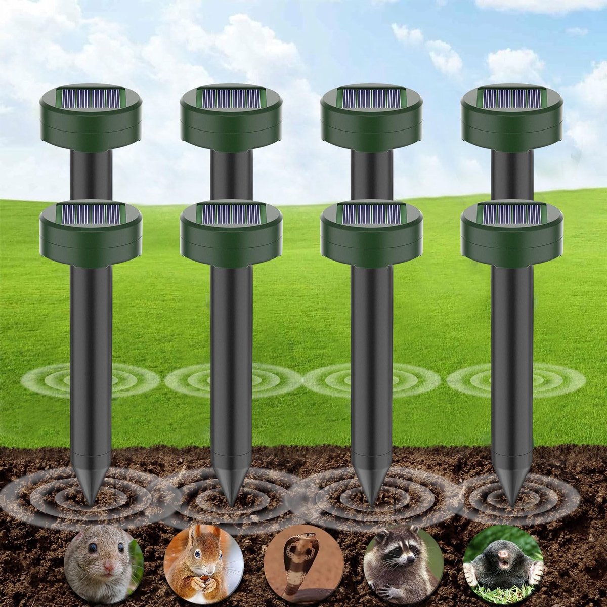 Solidchoice - Ultrasone Mollenverjager op Zonne-energie