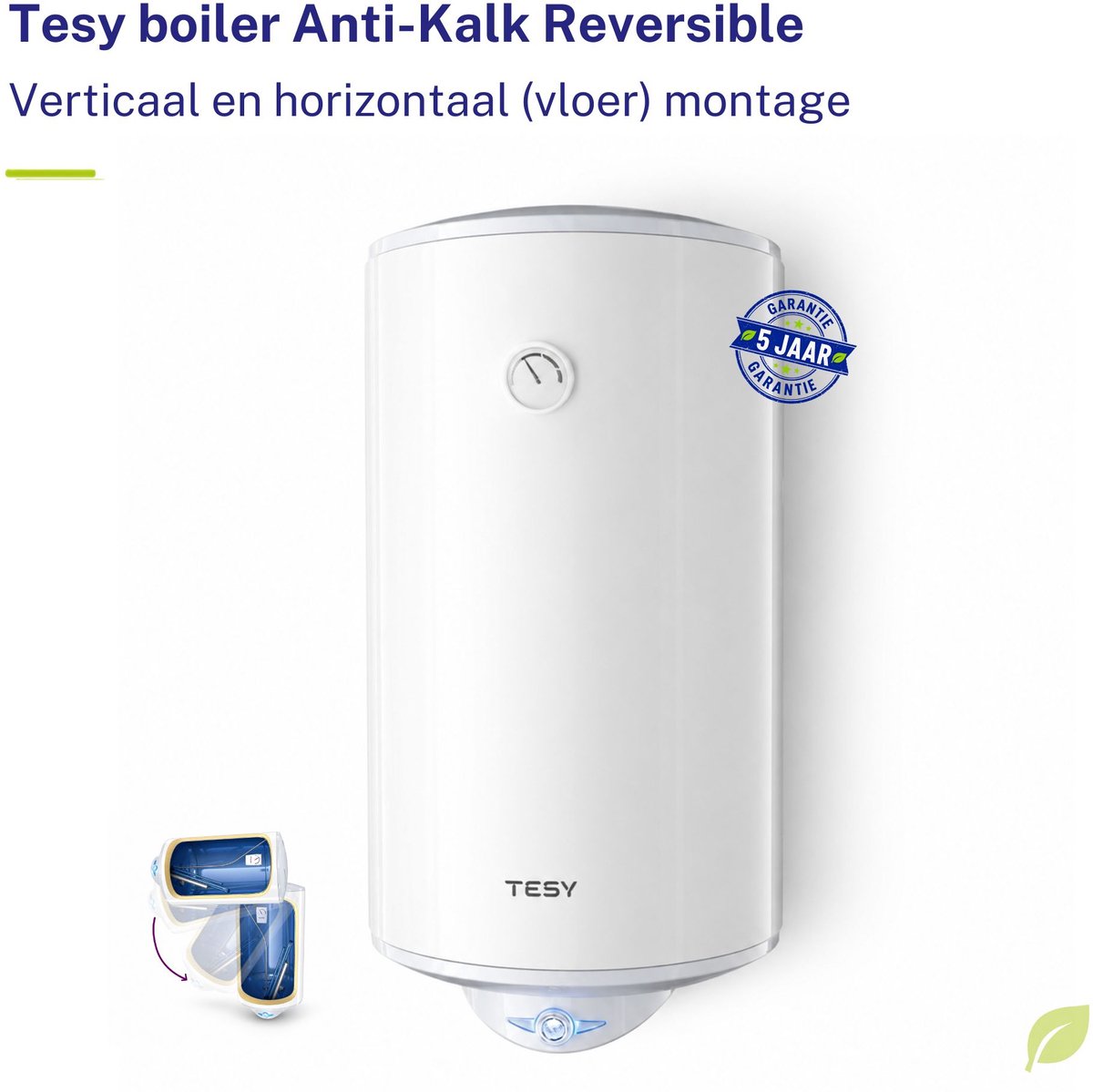Durensa® - Tesy boiler - vertikaal antikalk - 150 liter - met installatieset