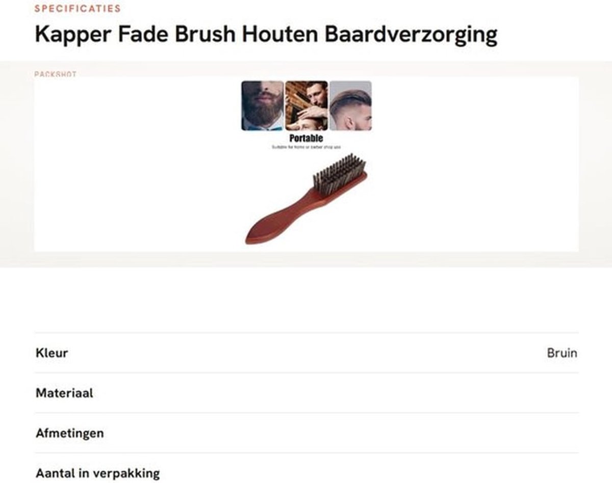 Baardborstel Duurzaam Hout - Baardverzorging - Reisvriendelijk - Lichtgewicht - Geschikt voor Thuis/Kapsalon - Ondersteunt Gezondheid - Baardkam