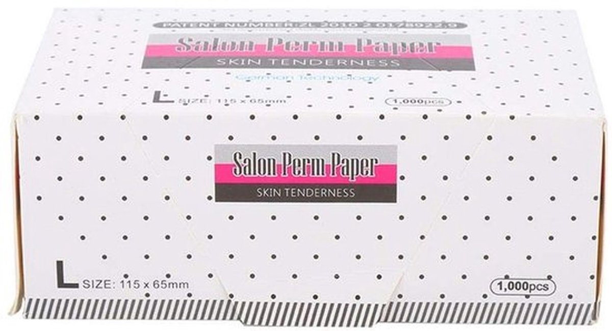 Haarpermanentpapier 1000 stuks - Ultradunne strips - Ademend ontwerp - Professioneel kappersgereedschap - Haarstyling en bescherming - 10,6 x 6,5 cm - Permanentpapier