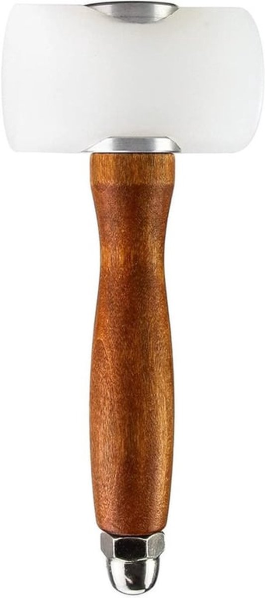 Lederen Hamer voor Leer bewerken en handwerk - Houten handvat, Nylon T-kop - Tassen maken, leerbewerking, ambachtelijk gereedschap