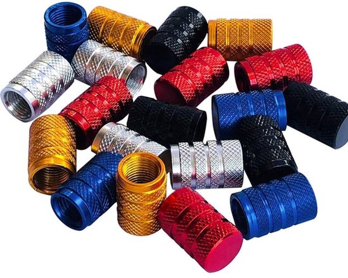 Bandventieldoppen 20 Stuks - Aluminiumlegering - Stofdichte Doppen - Universeel - Voor Auto/Fiets/Motorfiets - 16 x 10,5 mm - Ventieldoppen