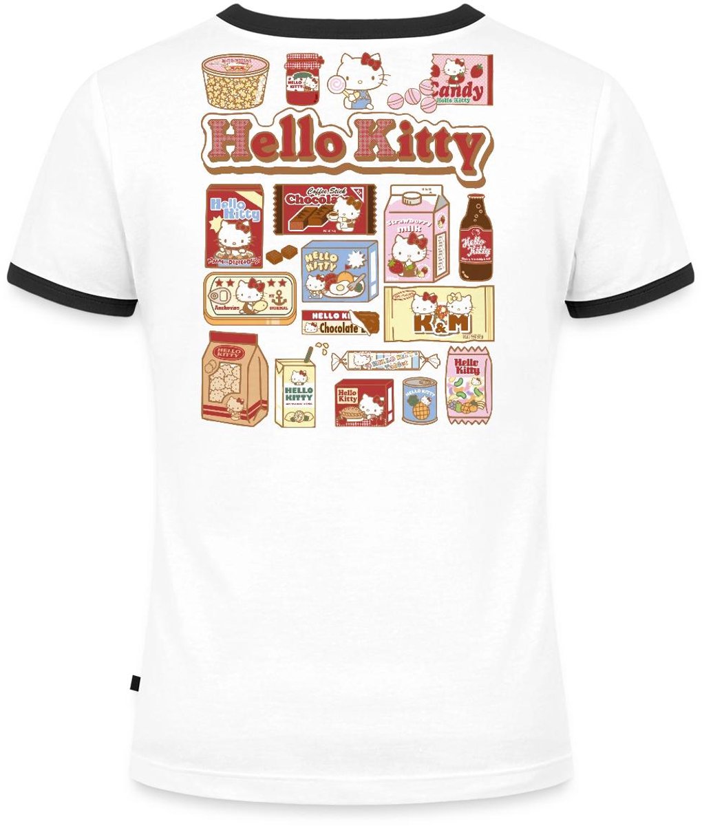 Hello Kitty Snack Collage Vrouwen Contrast Shirt