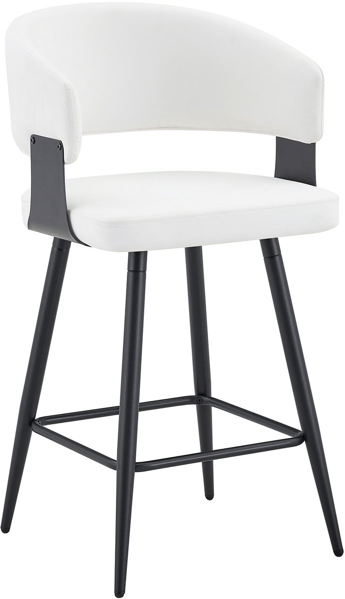 Clruro Barkrukken - 94,5 cm Hoog - 2 Stuks Ergonomisch - Voetsteun - Kunstleer/Metaal