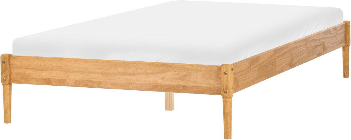 VEYRAC - Tweepersoonsbed - Lichtbruin - 140 x 200 cm - Grenenhout