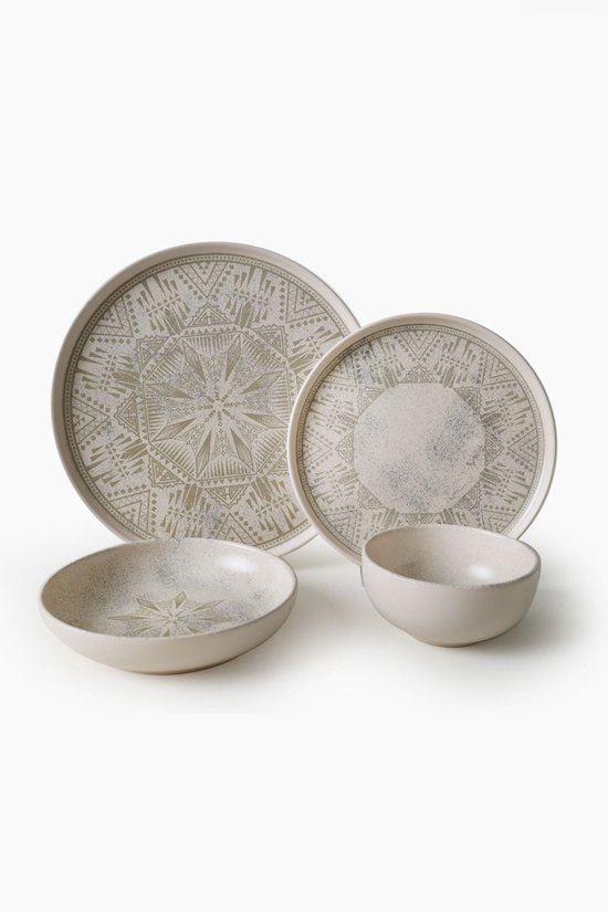 Keramika Serviesset - Groundlace - 24 delig - 6 persoons - Stoneware — afbeelding 5