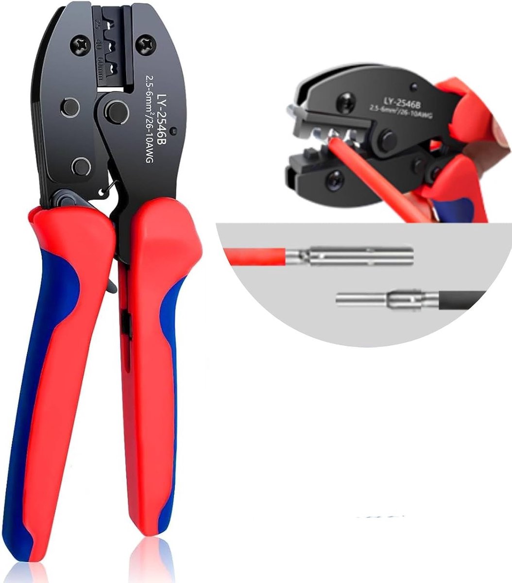 Solar crimping tool 2.5/4/6mm² - duurzame 45# staal - lichtgewicht - perfect voor zonnepanelen - ShopVlot