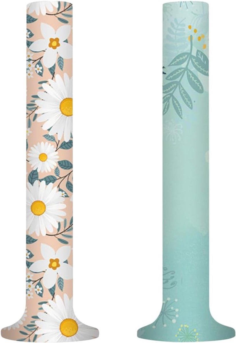Dustcover voor staande ventilator 39-53 inch - decoratieve bladeren - beschermt tegen stof - 2 stuks - SnelShoppen