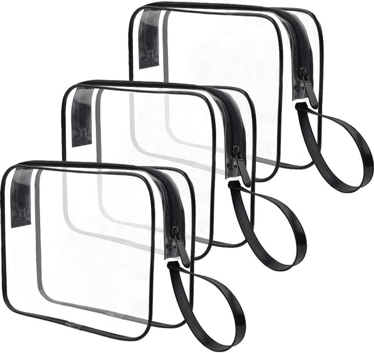 Cosmetic Bag Transparant - Toilettas met Rits - Handig voor Reizen - Geschikt voor Toiletten en Cosmetica - SnelShoppen