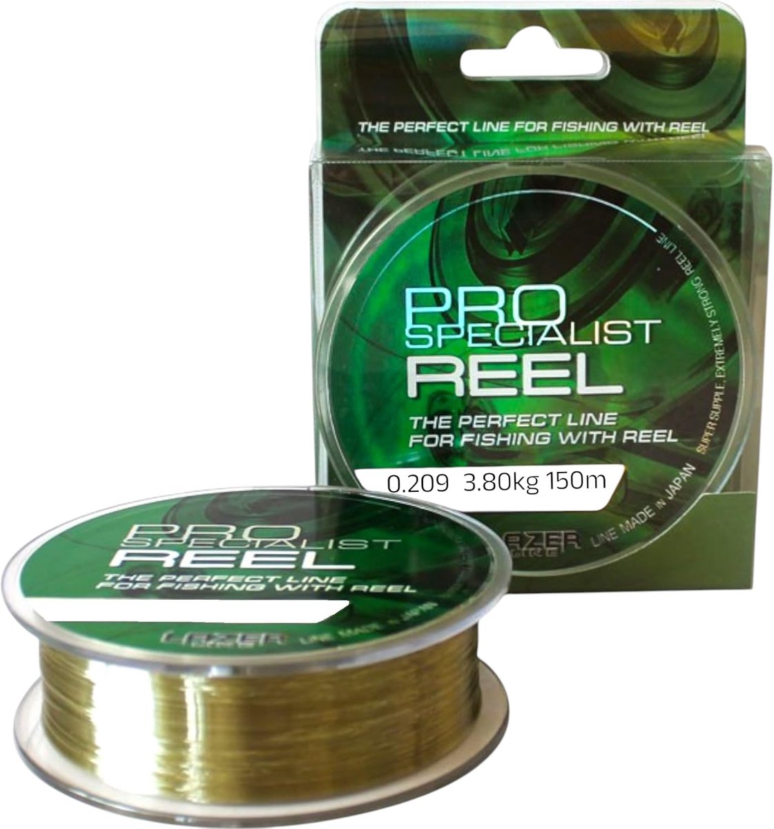 Monofilament Visserslijn 150m - Diameter 0.2mm - Grasgroen - Ideaal voor Snoek en Karper - SnelShoppen