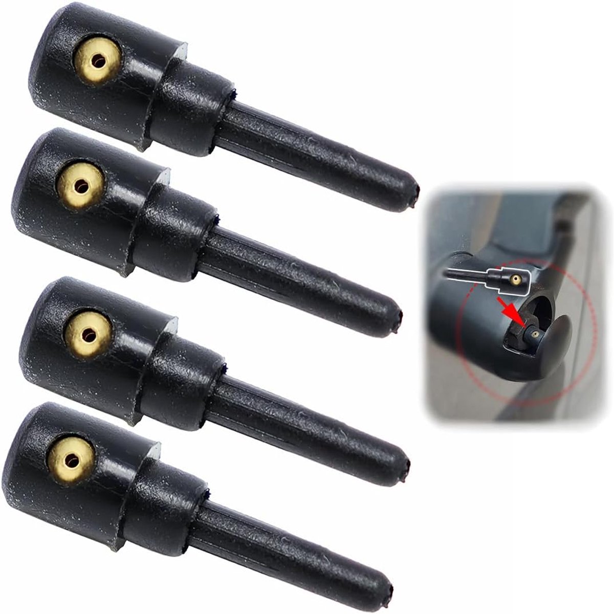 Windscreen washers set van 4 - enkele opening - universele raam spray - verbeterde zichtbaarheid - SnelShoppen