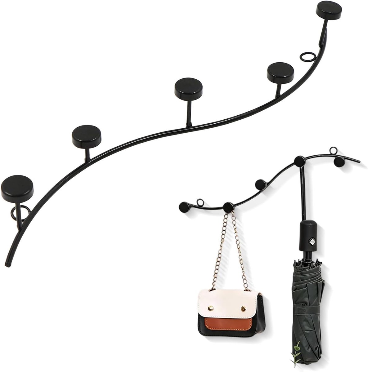 Kledinghaken Wand 40 cm - Metalen Haakstrip - Decoratieve Wandhaken - Voor handige ophangmogelijkheden - SnelShoppen