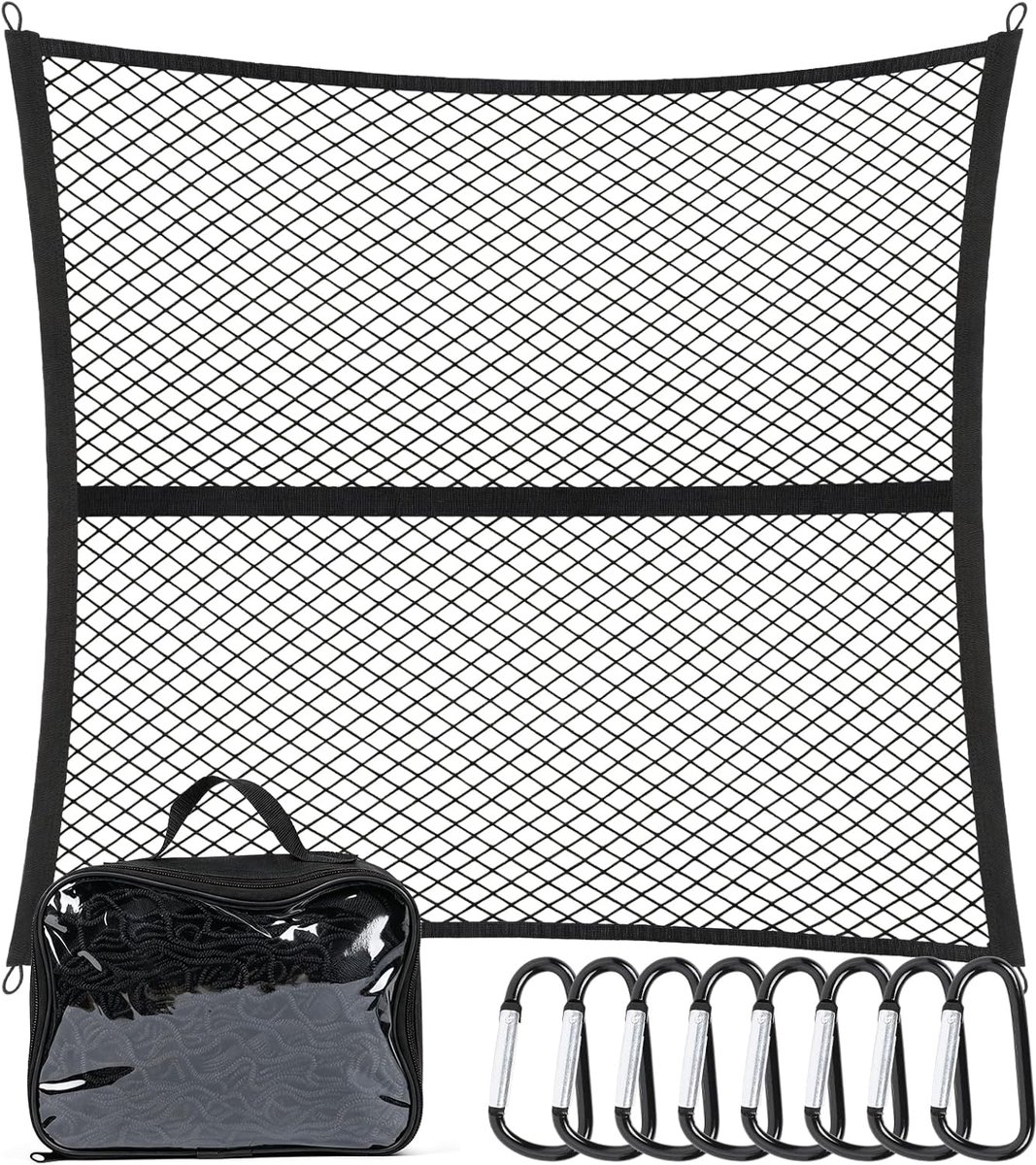 Bagagenet 120 x 120 cm - zeer elastisch - rekbaar tot 210 x 210 cm - SnelShoppen