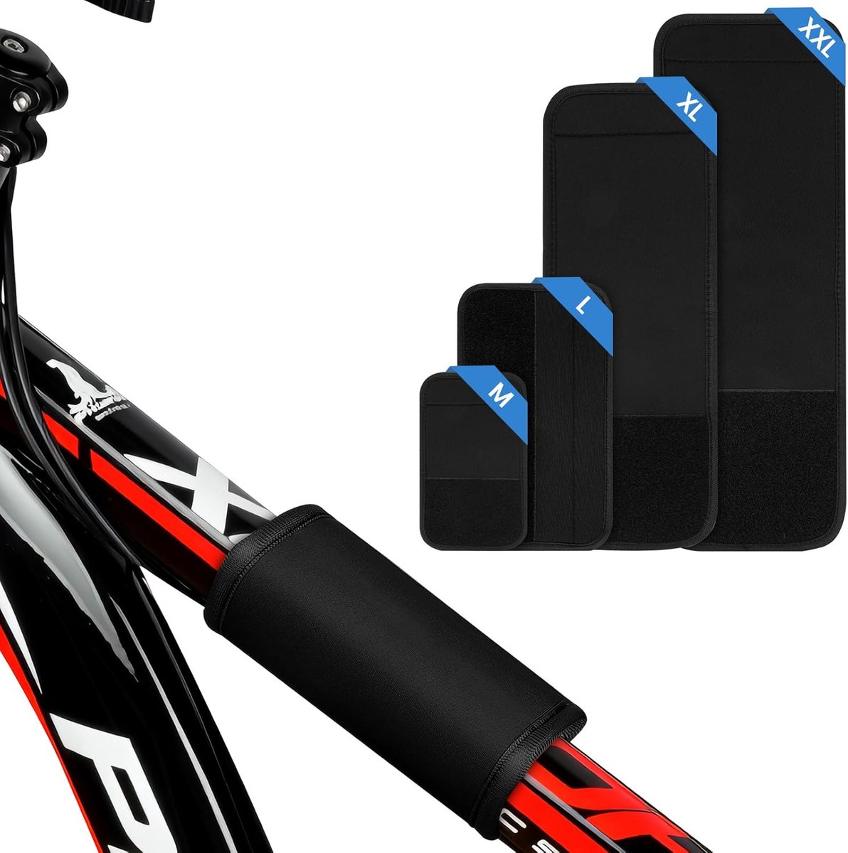 Fietsframebescherming 4 stuks - Neopreen 3 mm - Krasbestendig - Voor veilig transport - SnelShoppen