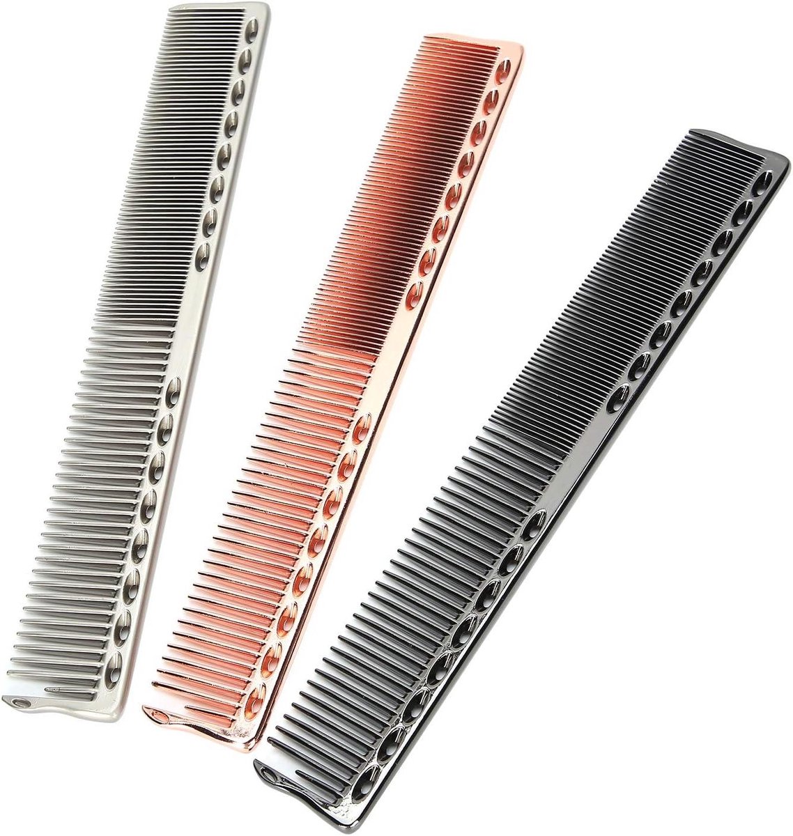 Aluminium Kammen Set - Haarkammen Styling - Haar Stylen - Anti-statisch Ontwerp - 3 Delig - Gekleurd