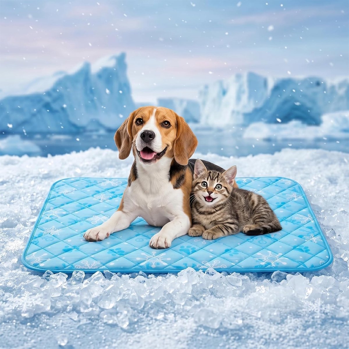 Koelmat voor honden, zelfkoelend, 100 x 70 cm, wasbare koeldeken voor honden en katten, zomerkoelmat voor katten en honden, antislip hondenkoelmat voor auto, mand en thuis, verkoelend effect