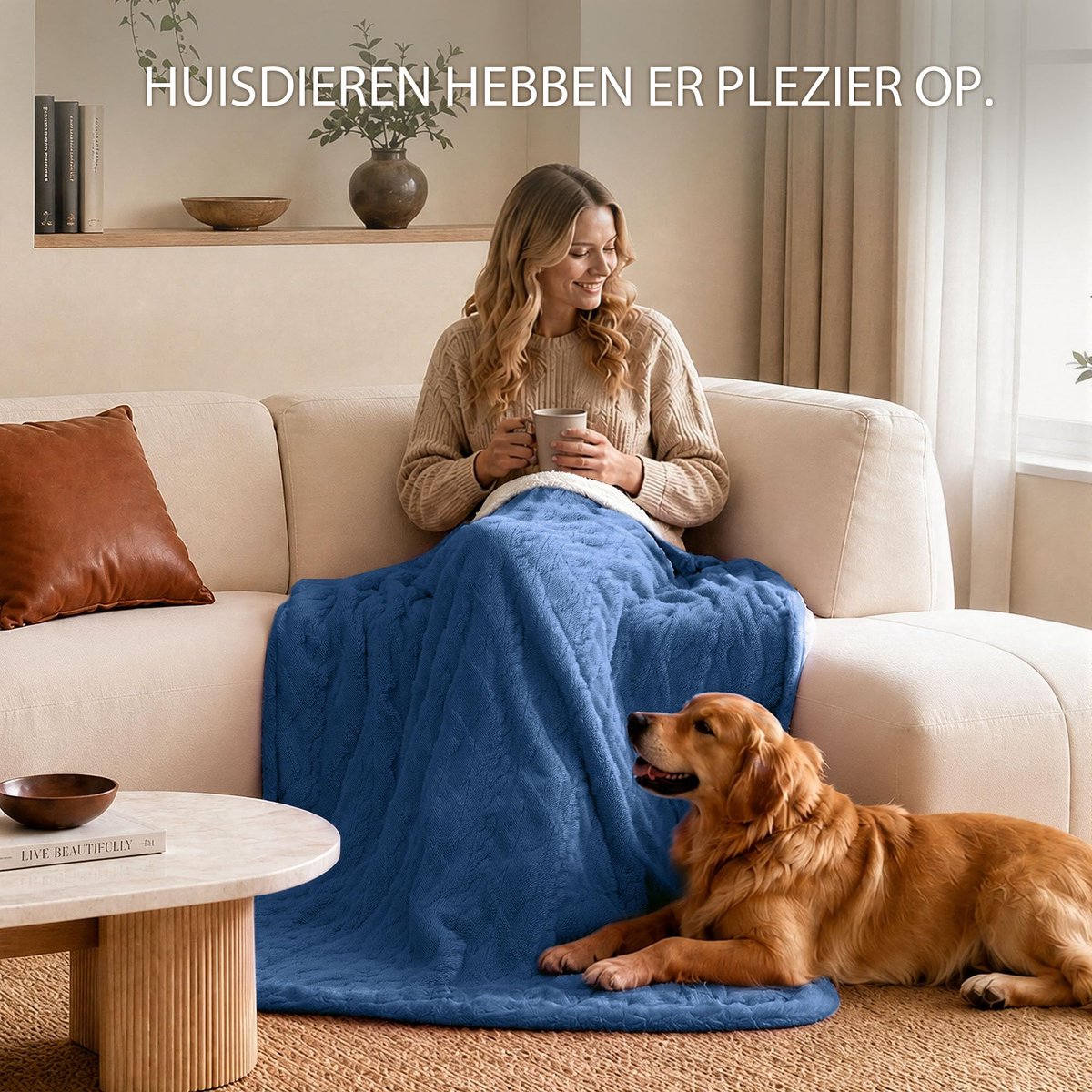 Elektrisch deken 150x200cm - zacht en wasbaar - blauw - comfortabel gebruik - SnelShoppen