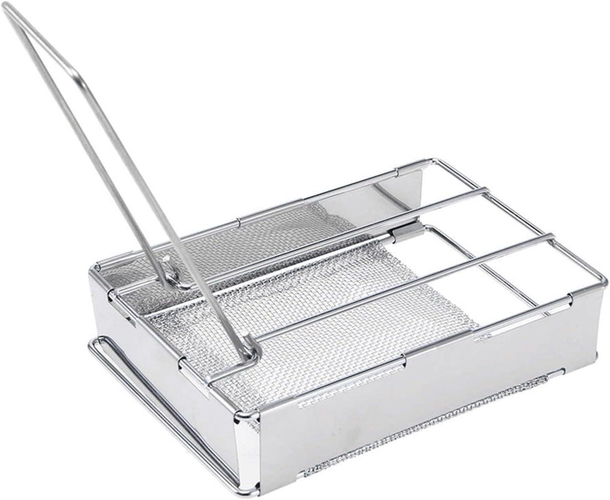Camping Broodrooster - Outdoor Grill - Buiten Koken - Roestvrij Staal - 38 X 10 cm - Zilver